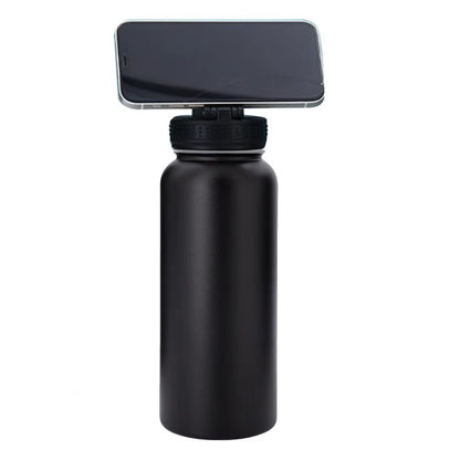 Insulated Stainless Steel Water Bottle with Magnetic Phone Holder - 1000ml Capacity for 12/24 Hours Temperature Retention