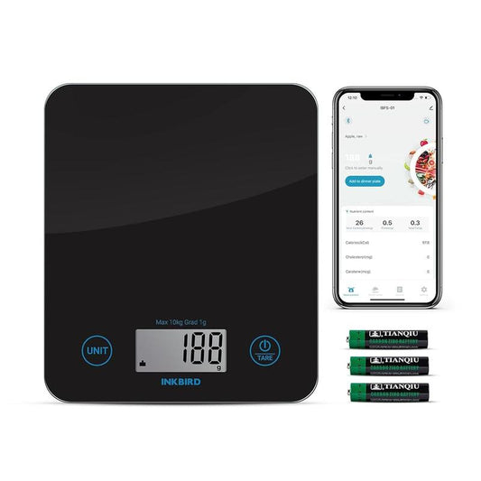 INKBIRD Electronic Scale, Kitchen Food Scale, Used for Baking, Desserts, Catering, Kitchen Tools Digital Weighing Machine Kitchenware Black